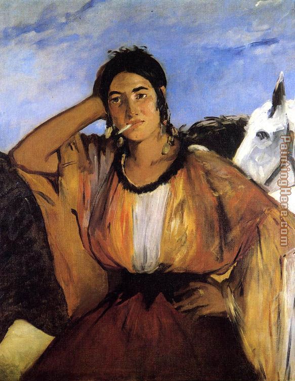 Gypsy with Cigarette painting - Edouard Manet Gypsy with Cigarette art painting
